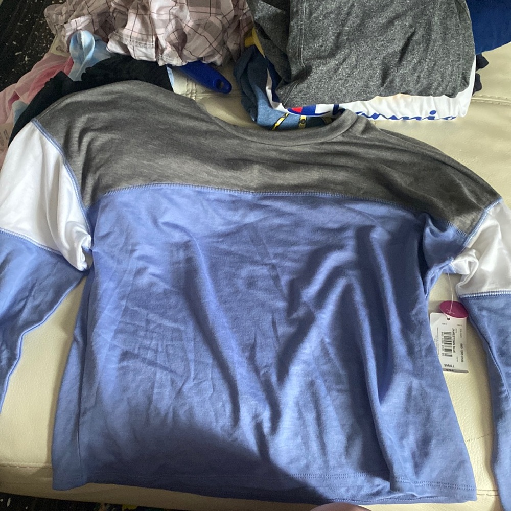 Purple and gray simple shirt
